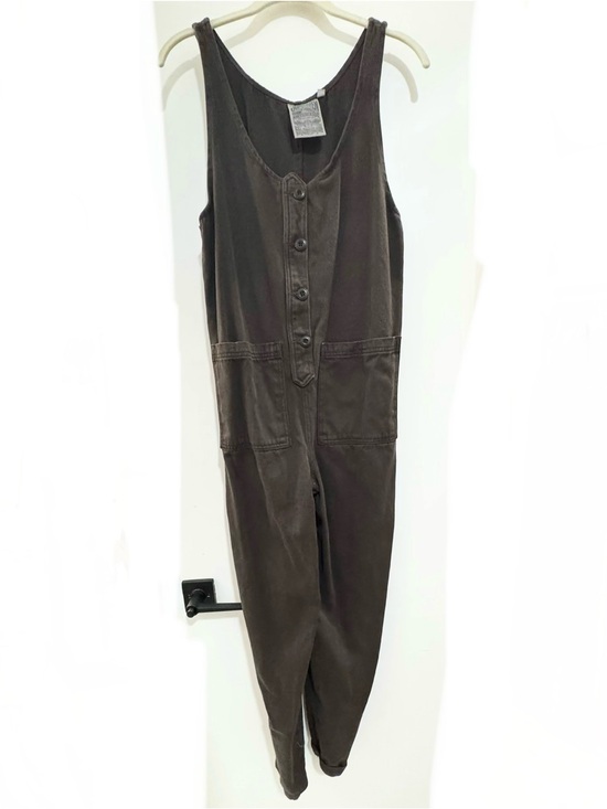 Jungmaven Pants - Jungmaven Brown Sleeveless Button-Front Jumpsuit